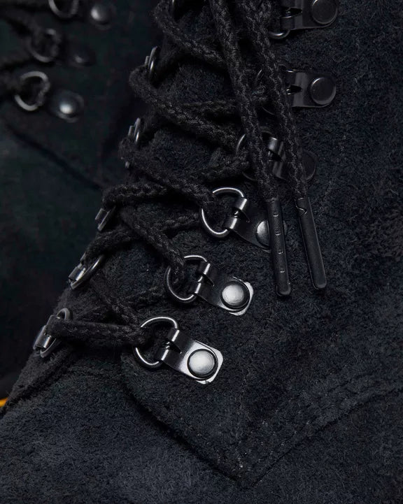 1460 HAIRY LACE UP BOOTS BLACK