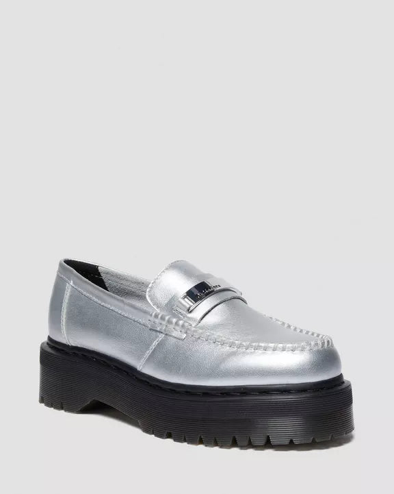 ADRIAN METALLIC LOAFER SILVER