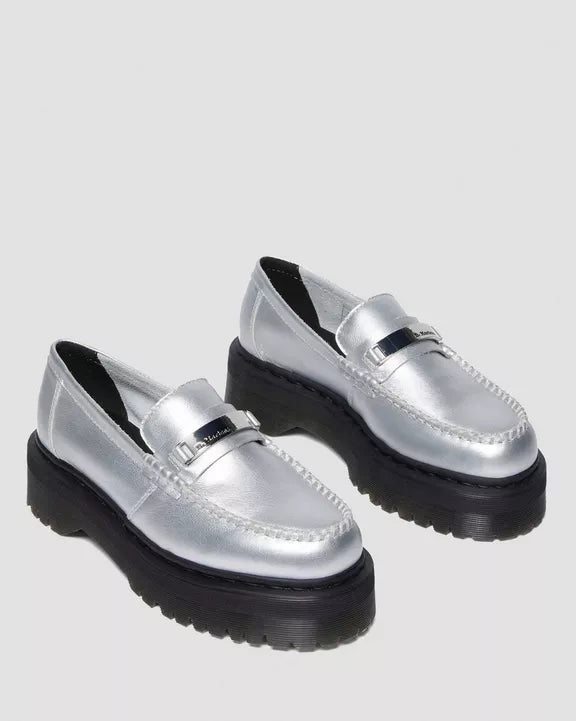 ADRIAN METALLIC LOAFER SILVER