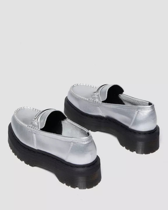 ADRIAN METALLIC LOAFER SILVER