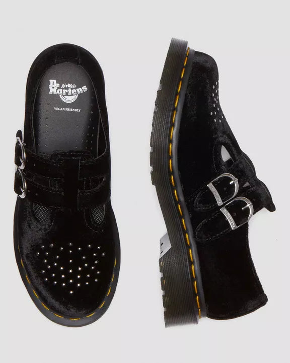 VEGAN VELVET 8065 MARY JANE BLACK