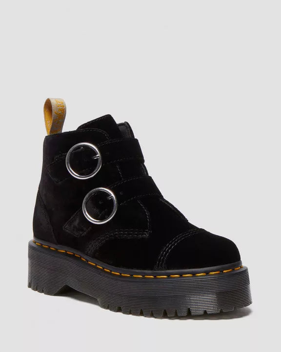 VEGAN DEVON BLACK VELVET BOOT