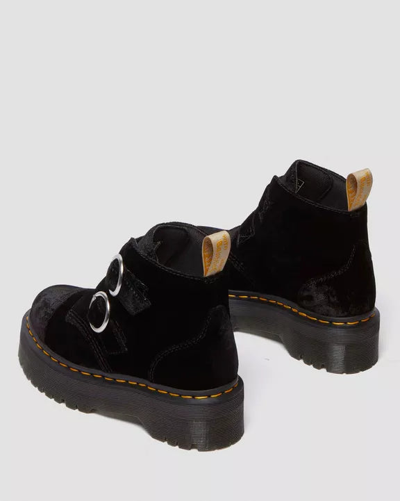 VEGAN DEVON BLACK VELVET BOOT