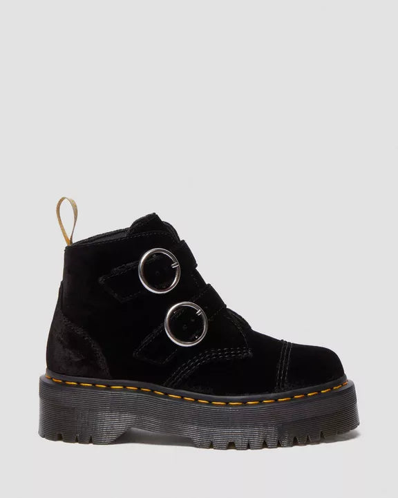 VEGAN DEVON BLACK VELVET BOOT