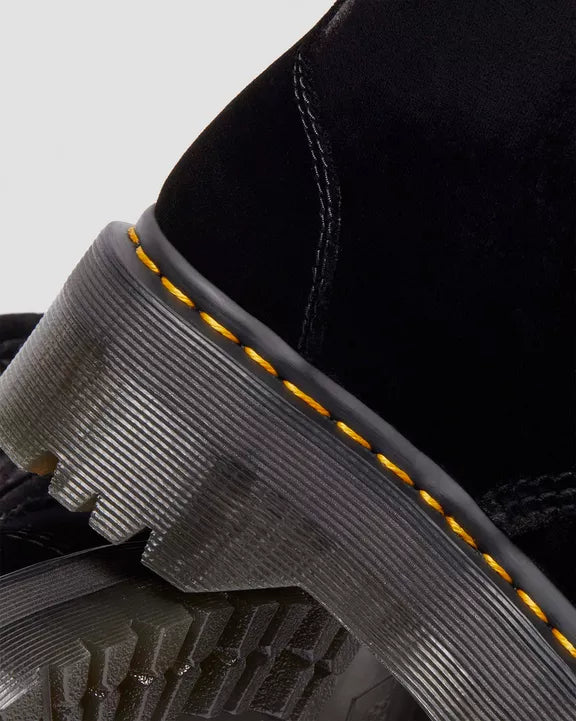 VEGAN DEVON BLACK VELVET BOOT