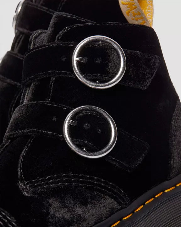 VEGAN DEVON BLACK VELVET BOOT