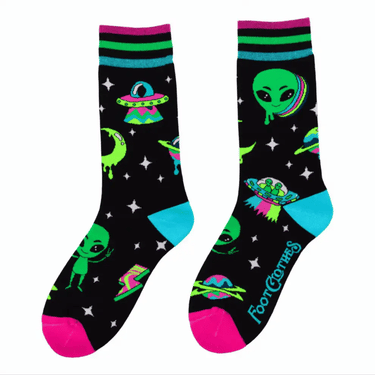 SPACED OUT ALIEN SOCKS