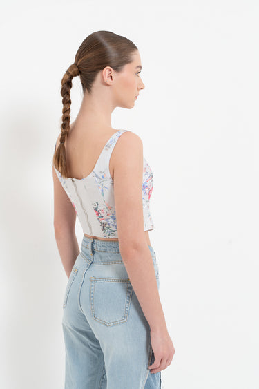 PRINTED CAMI BUSTIER
