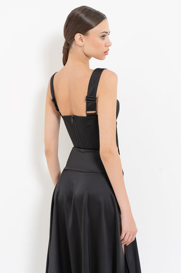 V-WIRE BUSTIER BLACK
