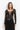 BLACK LONG SLEEVE V-NECK EYELET LACE UP