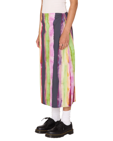 MIDORI SLIP SKIRT STRIPE MULTI