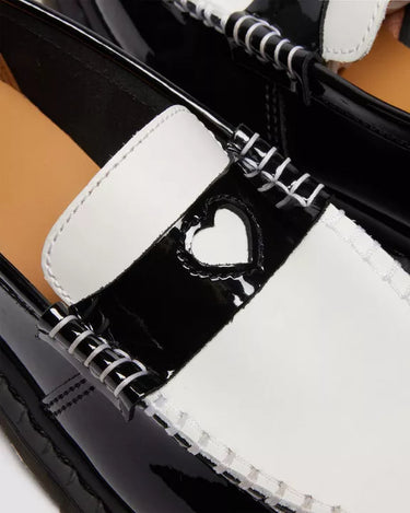 PENTON HEART BLACK/WHITE PATENT