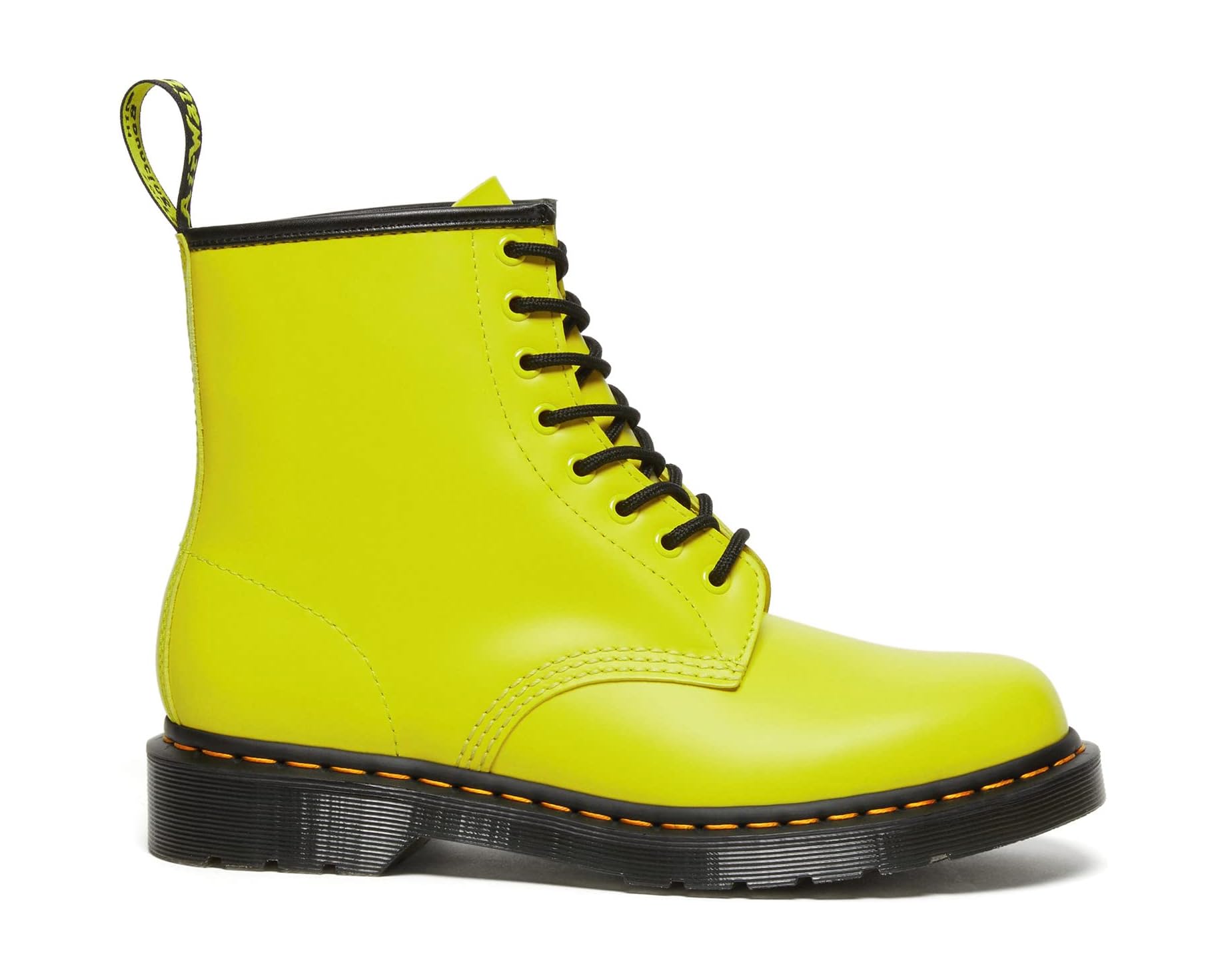 1460 Sulphur Yellow Smooth Leather Lace Up Boots