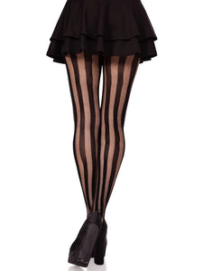 KERA STRIPED TIGHTS BLACK