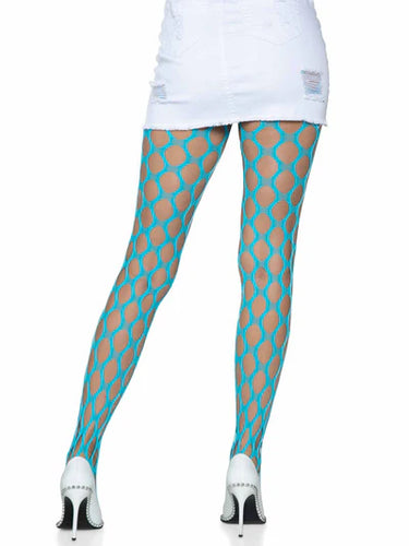 IVY NET POTHOLE TIGHTS NEON BLUE