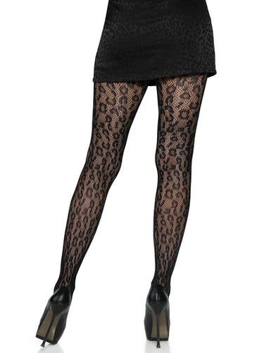 LEOPARD NET TIGHTS
