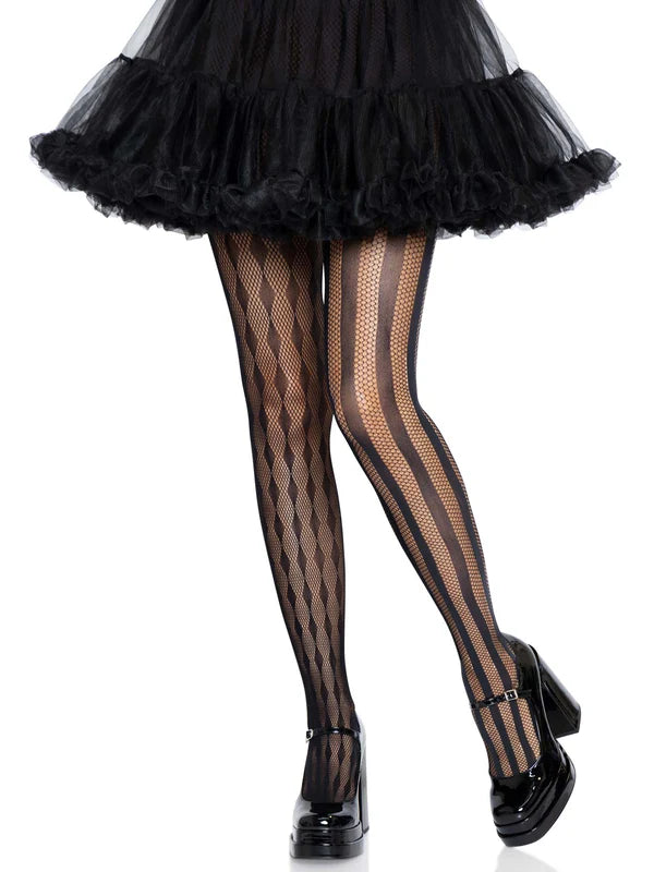 HARLEQUIN NET TIGHTS BLACK