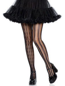 HARLEQUIN NET TIGHTS BLACK