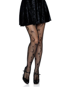 CELESTIAL NET TIGHTS BLACK