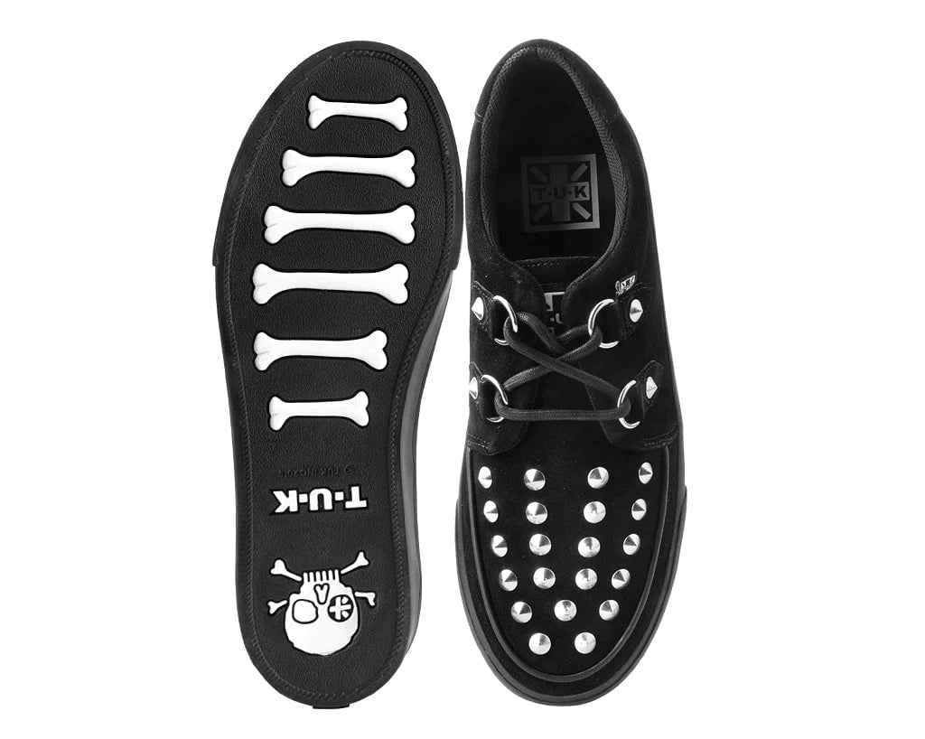 BLACK SUEDE STUD SNEAKER A3152 BLACK