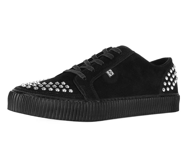 SUEDE STUDDED CREEPER SNEAKER BLACK A3353