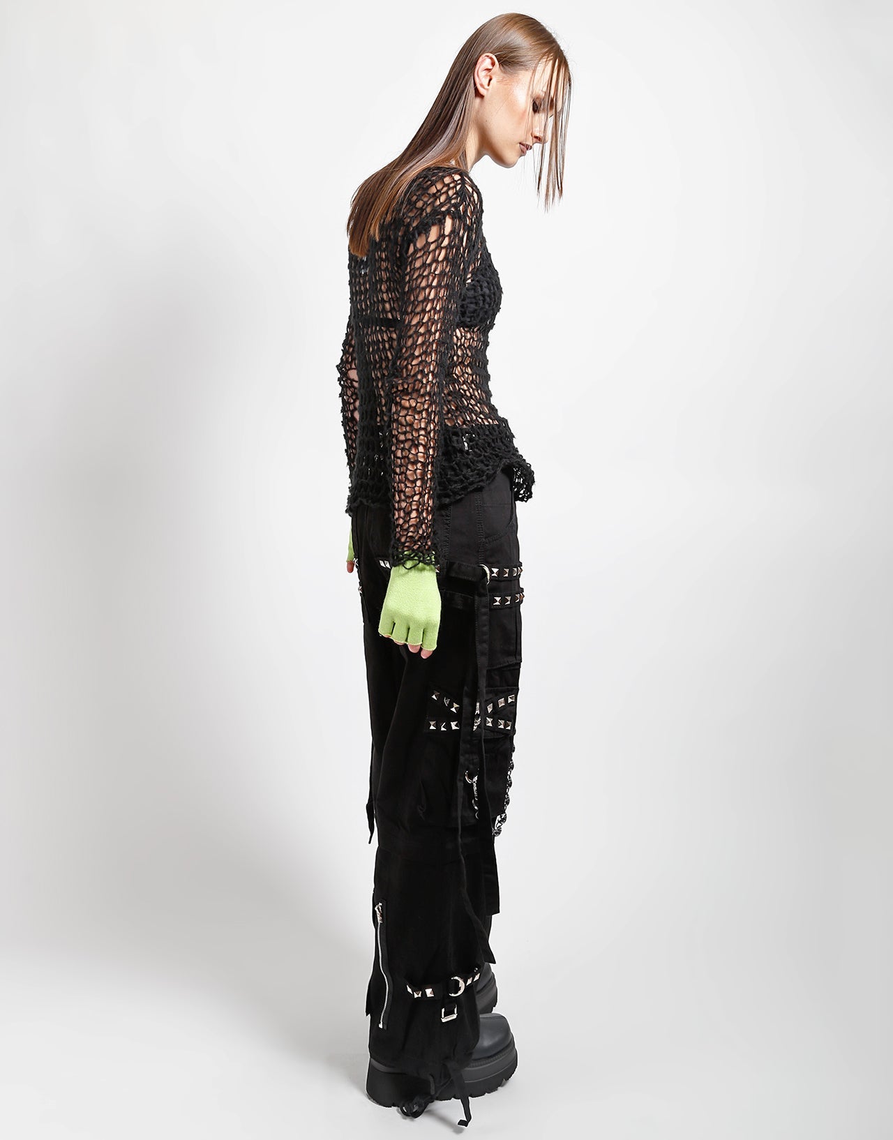 FINGERLESS GLOVES LIME