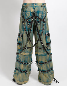 SKULL STUD PANT BLUE SKY WASH