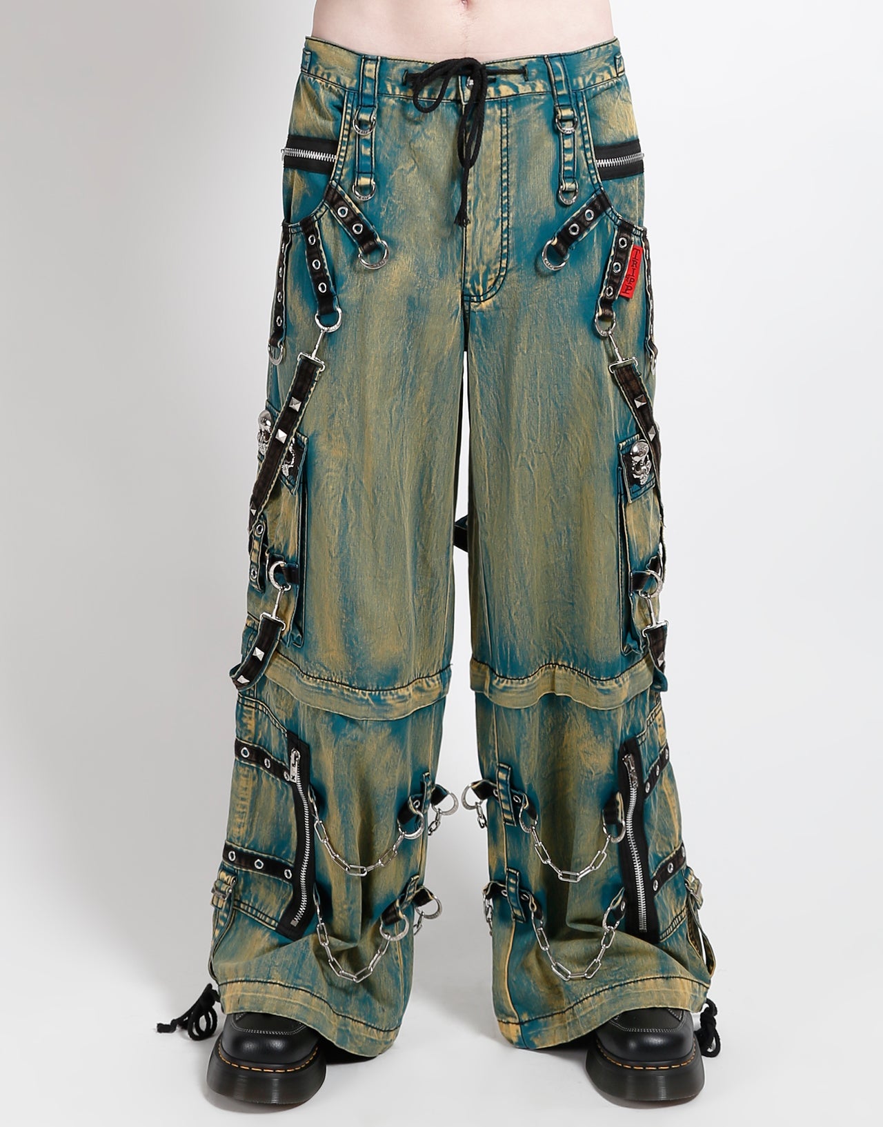 SKULL STUD PANT BLUE SKY WASH