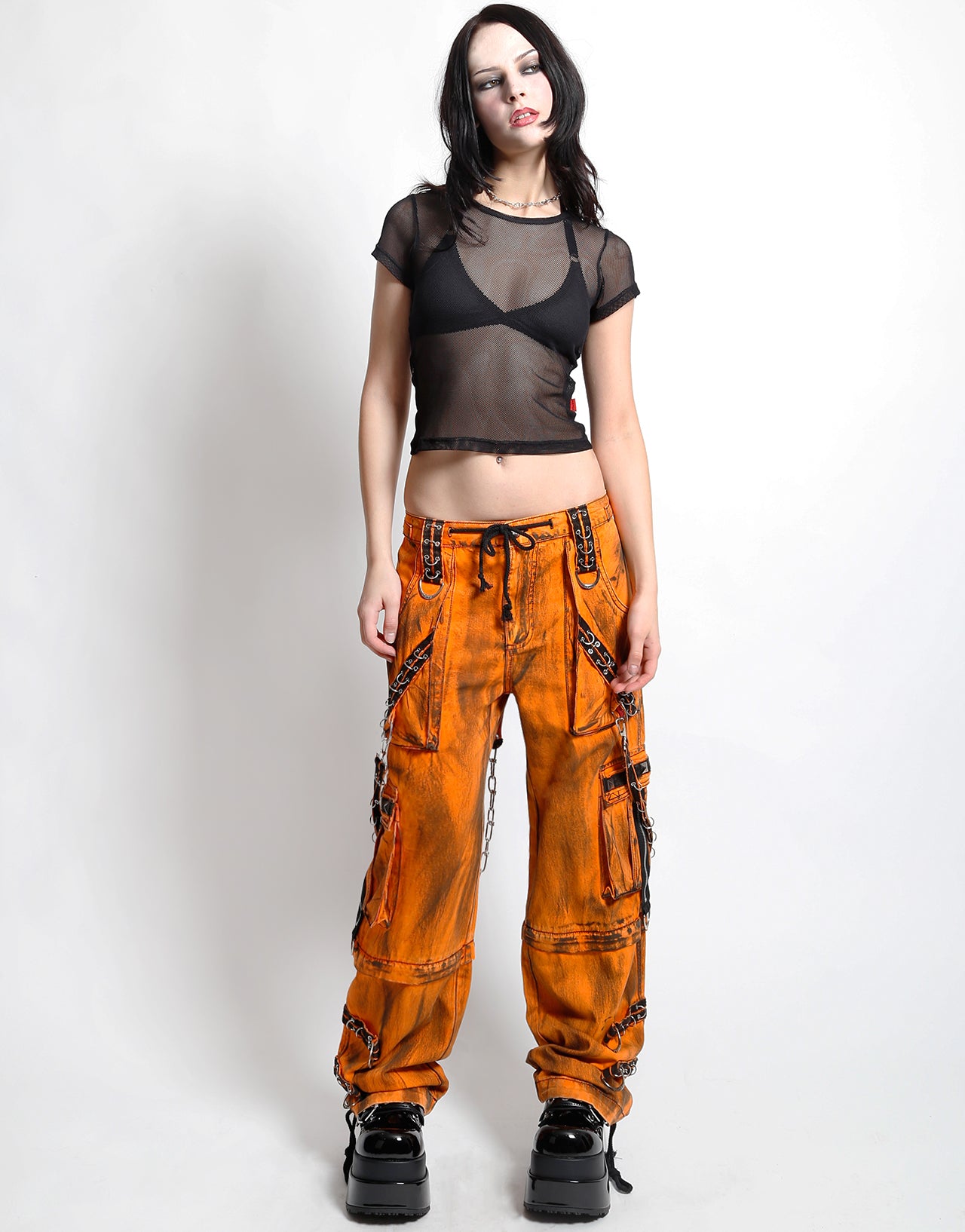 MIGHTY METAL PANT ORANGE INK WASH
