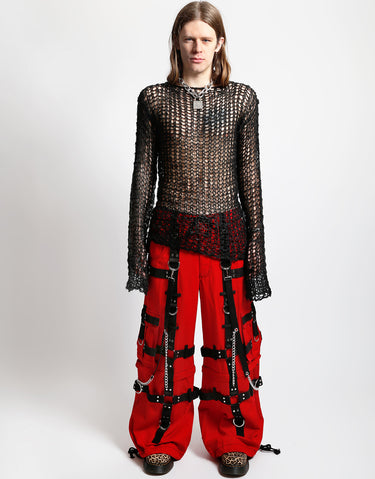 HARNESS DARK STREET PANT RED/BLK