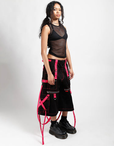 X-STRAP ZIP OFF PANT BLACK/PINK