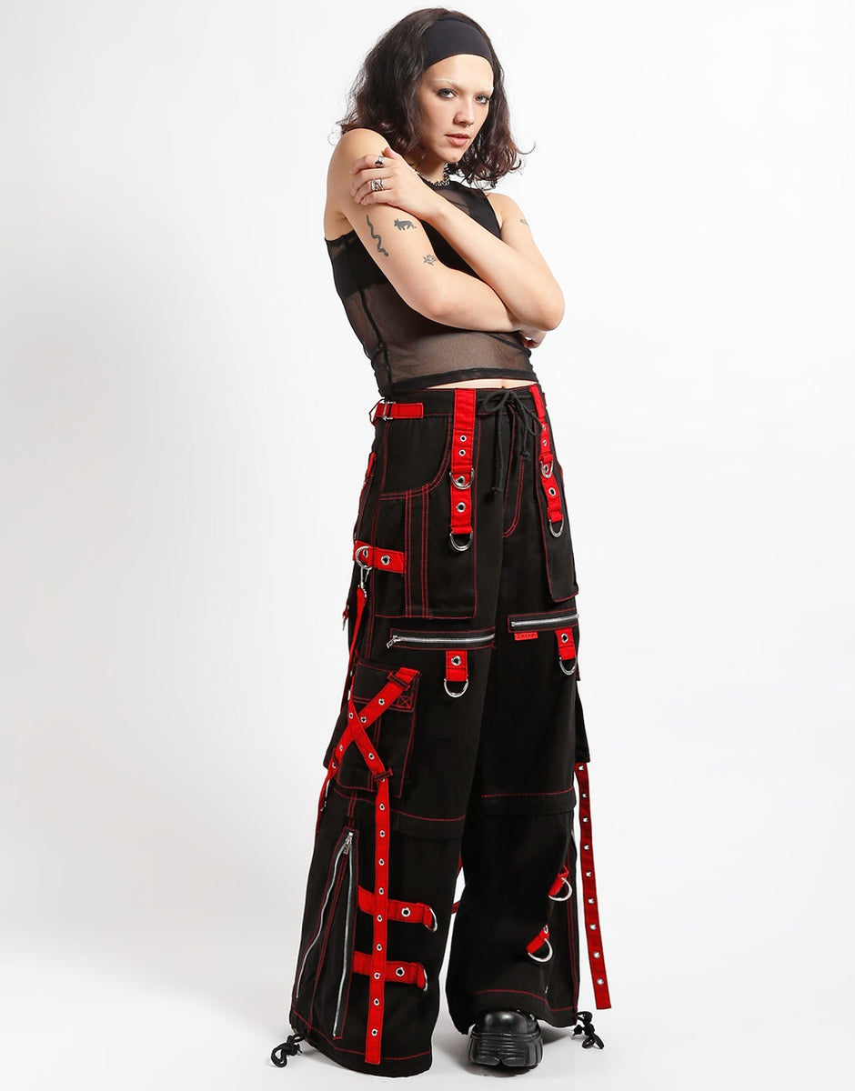 X-STRAP ZIP OFF PANT BLACK/RED – trashandvaudeville