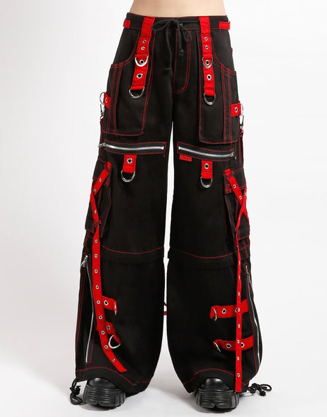 X-STRAP ZIP OFF PANT BLACK/RED – Trash and Vaudeville