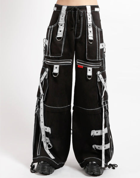 X-STRAP ZIP OFF PANT BLACK/WHITE – trashandvaudeville