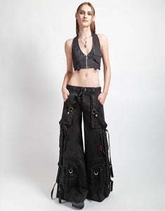 RING STRAP PANT BLACK