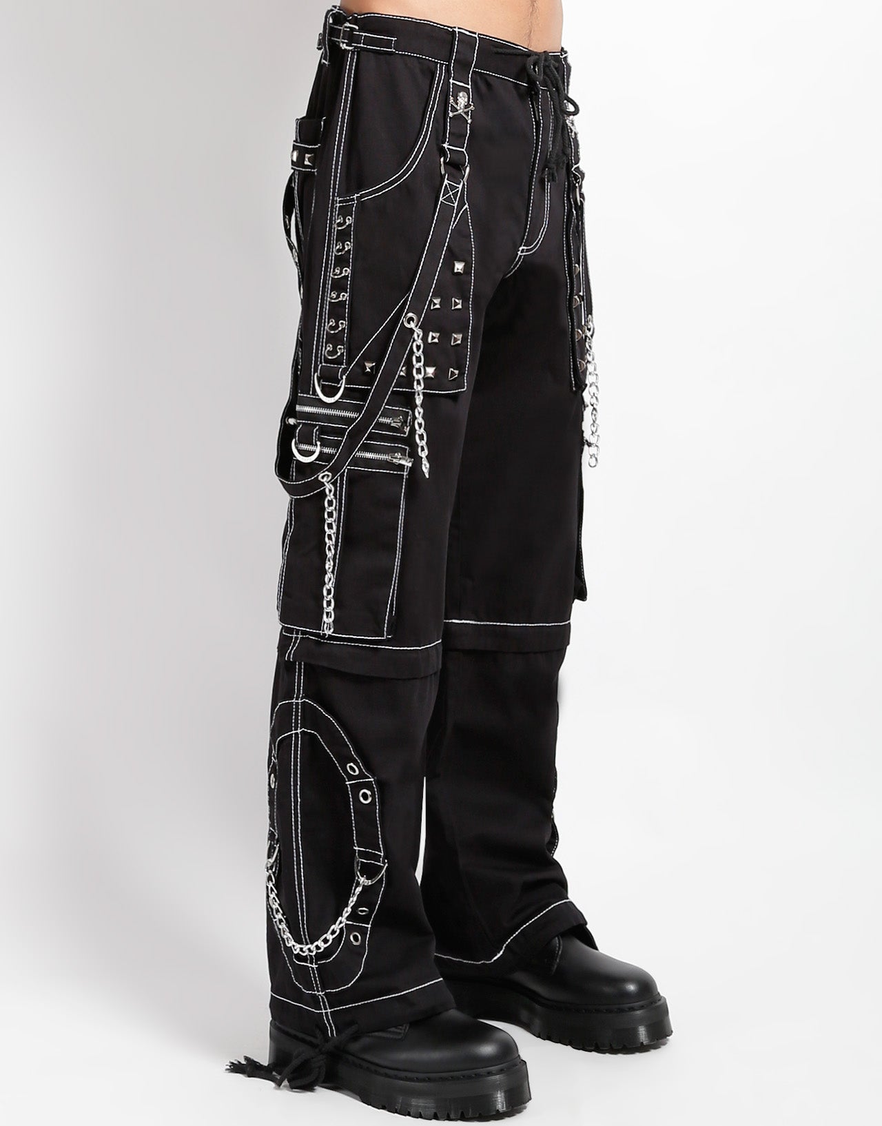 STEP CHAIN PANT WITH WHITE STITCH
