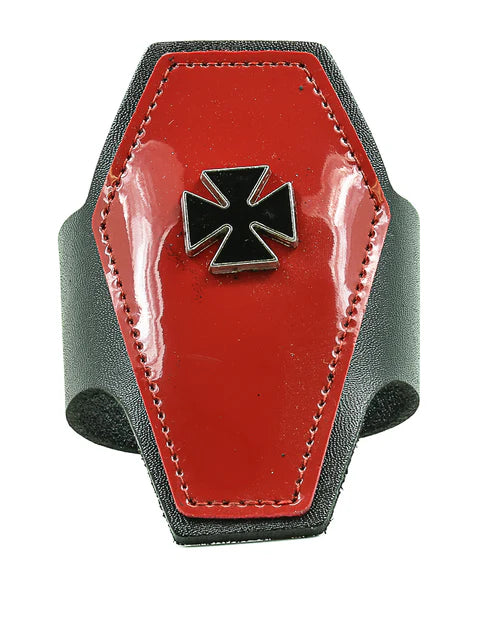 COFFIN BRACELET RED/BLACK
