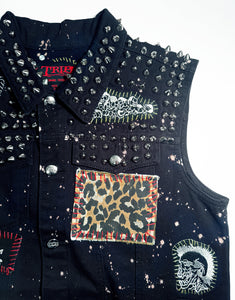 HAND STUDDED PUNK VEST – trashandvaudeville