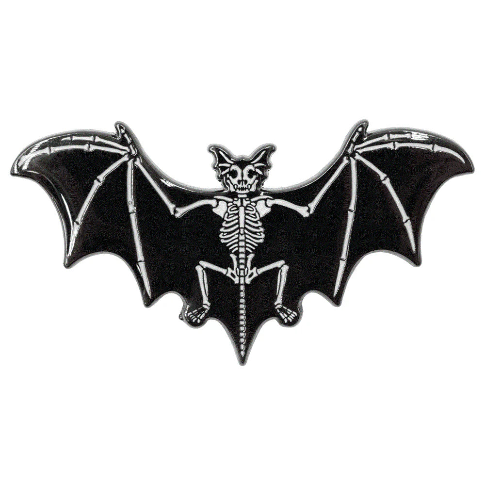 SKELLI BAT GLOW ENAMEL PIN