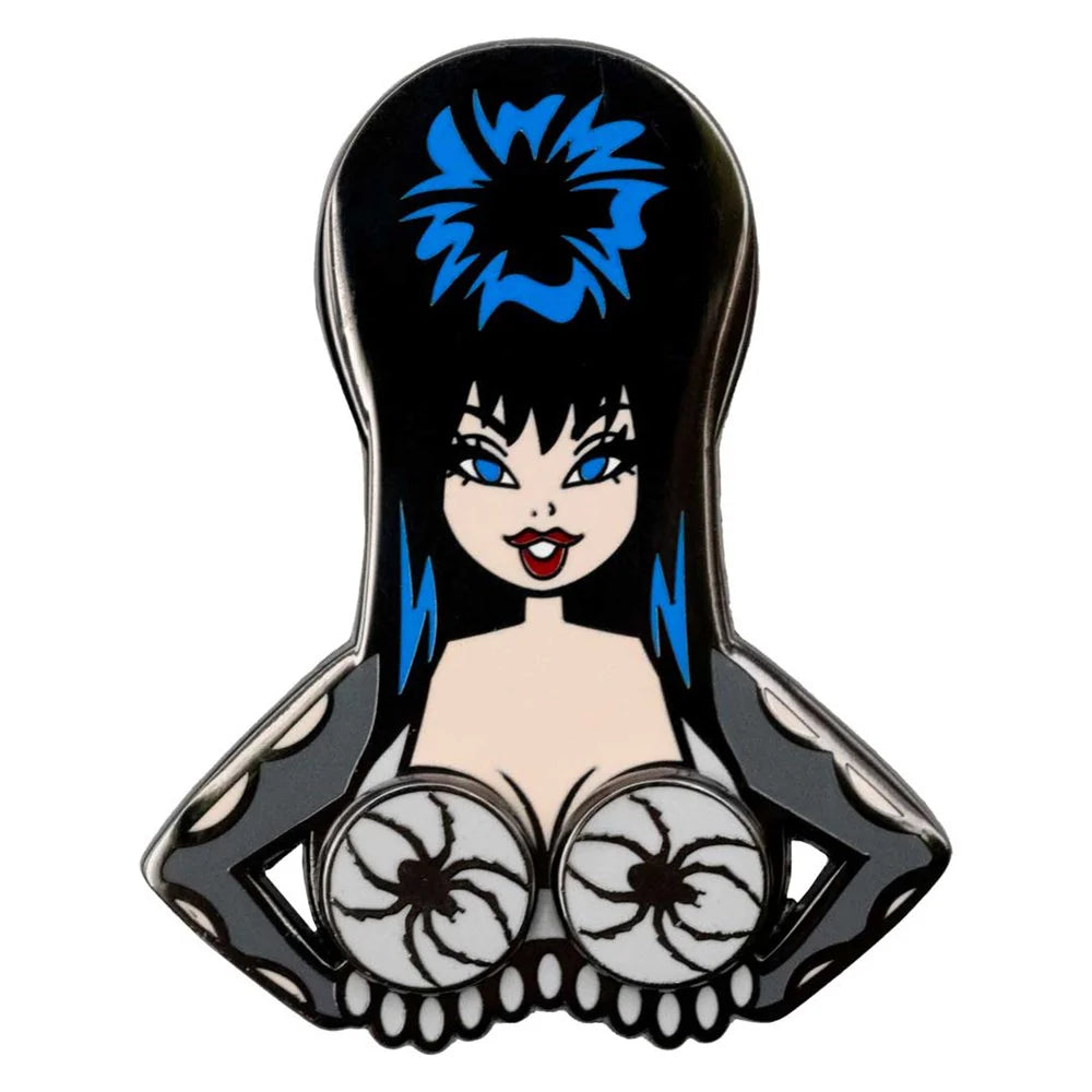 ELVIRA SPINNING SPIDERS PIN