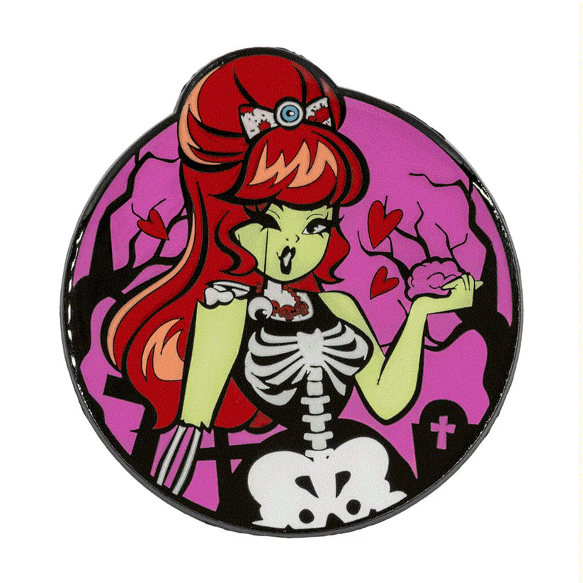 ZOMBIE GIRL MOON PIN