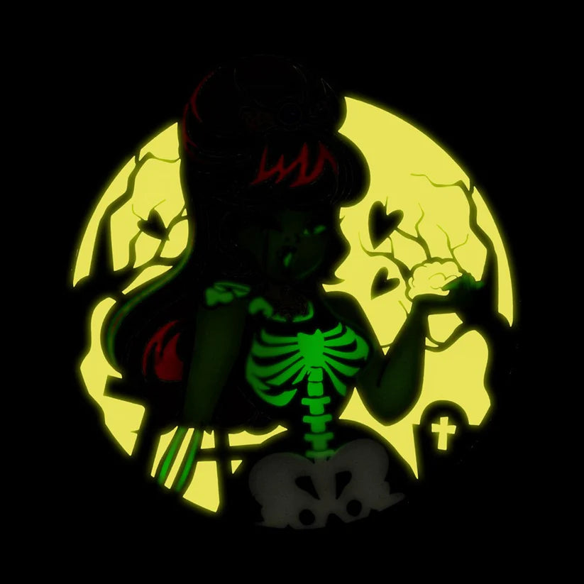 ZOMBIE GIRL MOON PIN