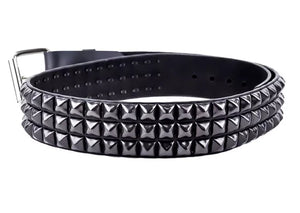 3 ROW PYRAMID BELT BLK/BLK