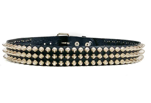 3 ROW CONEHEAD BELT BLACK