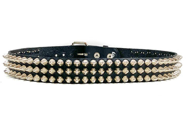 3 ROW CONEHEAD BELT BLACK