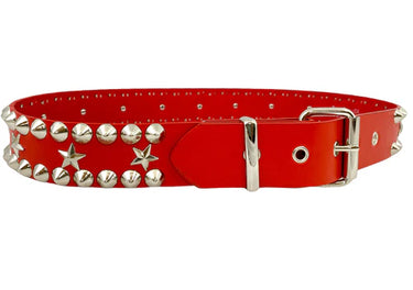 VEGAN STAR BELT RED