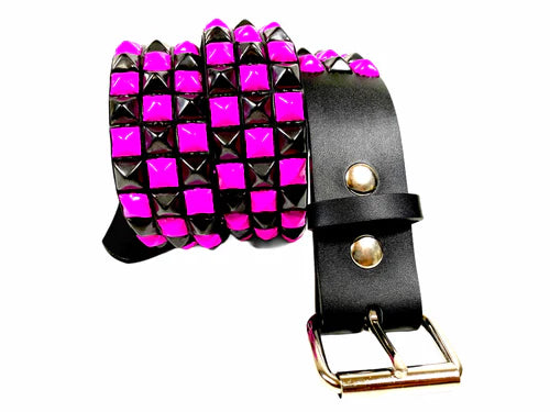 CHECKERED BELT BLACK/PINK