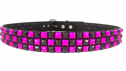CHECKERED BELT BLACK/PINK