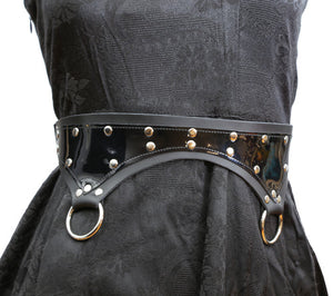 RIVETED WAIST BELT BLACK