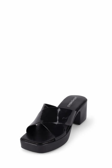 BUBBLEGUM BLACK SHINY SANDAL